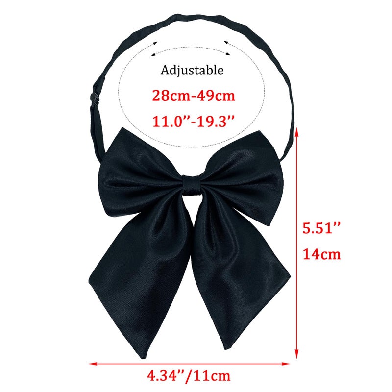 SYAYA Bow Tie for Women & Teen Girls, Ladies Elegant Satin Bowtie for School Uniforms Graduation or T-shirt Accessory W-B1 (Pink) - Image 4